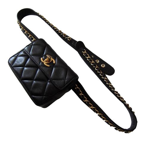 chanel black waist belt|chanel belt bag 2021.